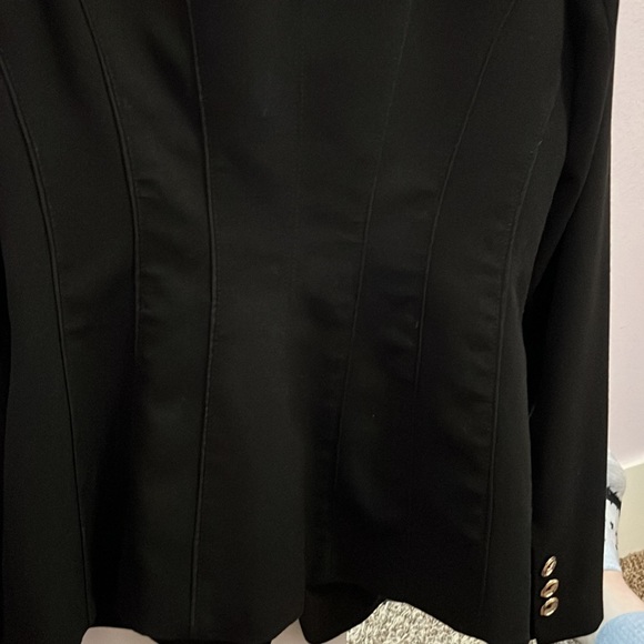 WHBM size 2 black jacket with ruffles and usable pockets. Very gently used. - Picture 11 of 13